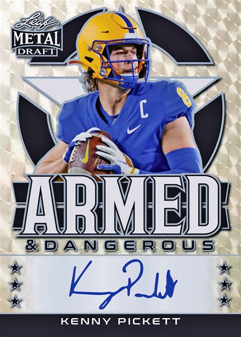 2019 leaf metal draft football sell sheet images|2022 leaf draft kenny pickett.